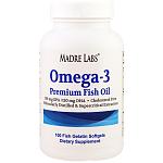  -3 ( ) Madre Labs, Omega-3 Premium Fish Oil, No GMOs, No Gluten, 100 Fish Gelatin Softgels 
 240 